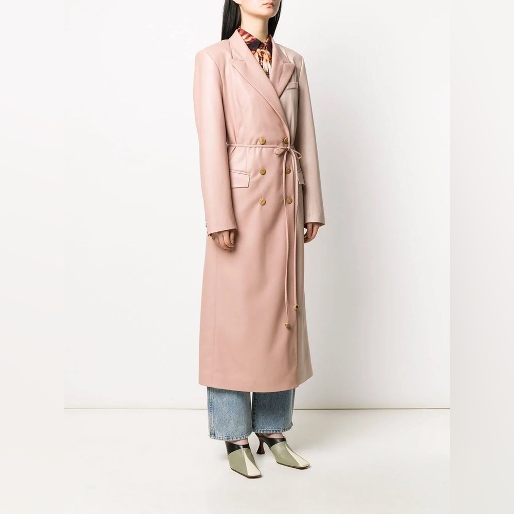Nanushka Double-Breasted Belted Coat/Dress , Size S